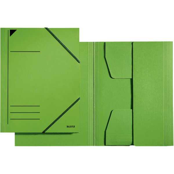 LEITZ Eckspannermappe, DIN A4, Karton 320 g qm, grün