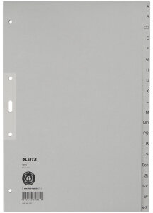 LEITZ Tauenpapier-Register, A-Z, A4 Überbreite, 20-teilig