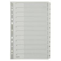 LEITZ Intercalaires en carton mylar, chiffres, A4, 1-5, gris