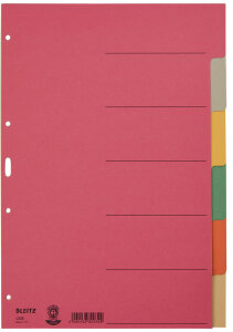 LEITZ Karton-Register extrastark, blanko, A4, 10-teilig