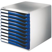 LEITZ Schubladenbox Formular-Set, 10 Schübe, schwarz