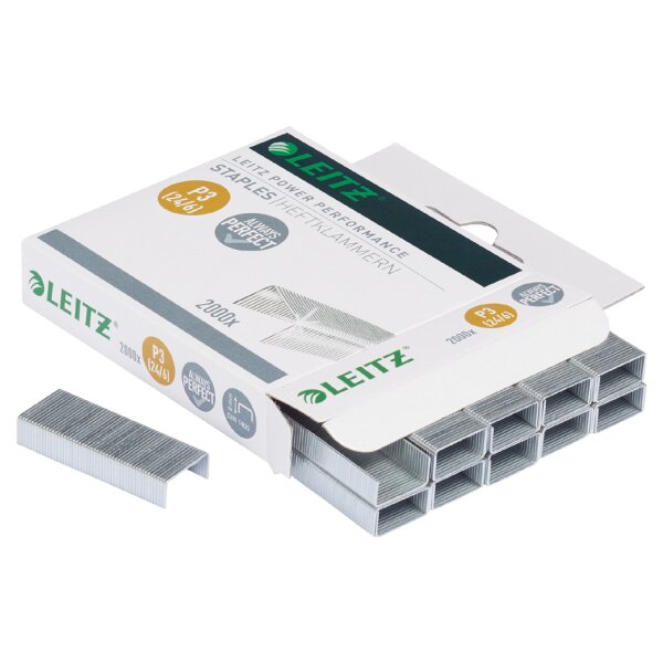 LEITZ Heftklammern 24 6 Power Performance P3, silber