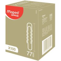 Maped Aktenklammern, vernickelt, 50 mm, gewellt