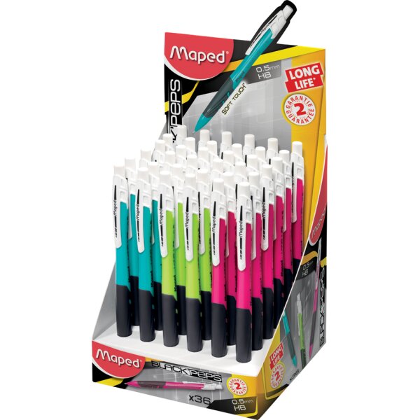 Maped Druckbleistift LONG LIFE, 0,5 mm, 36er Display