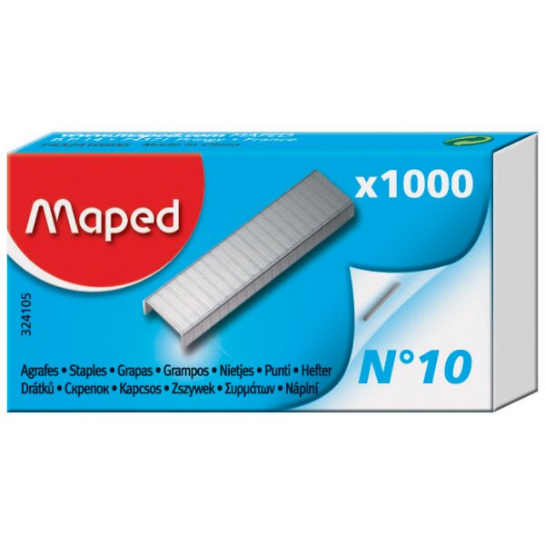 Maped Heftklammern Nr. 10, verzinkt, Kleinpackung