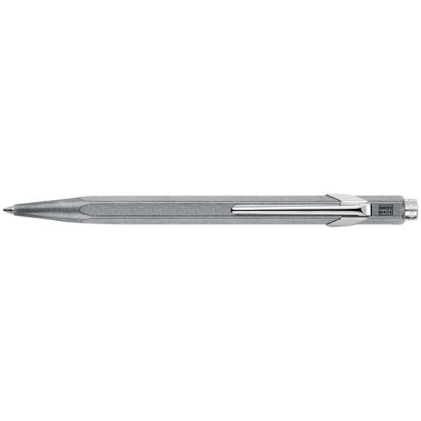CARAN DACHE Stylo &agrave; bille 849 Original 849.069 aluminium, avec boite m&eacute;tal