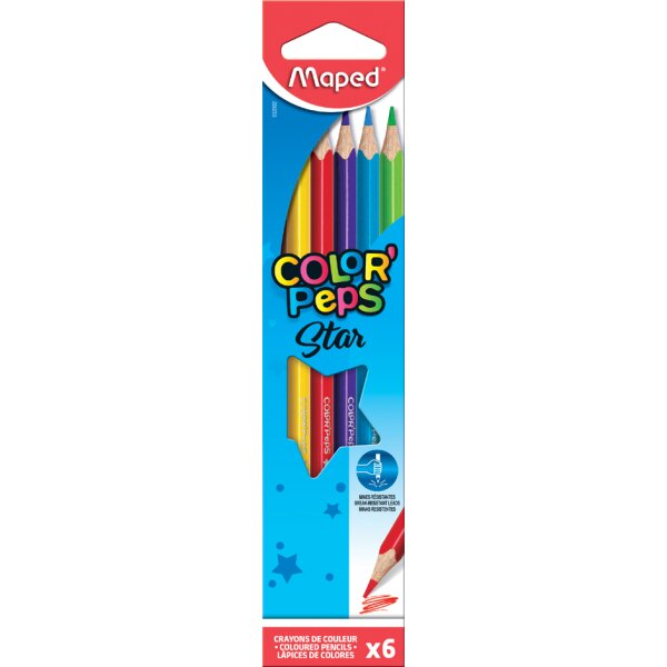 Maped Dreikant-Buntstift COLORPEPS Star, 6er Kartonetui