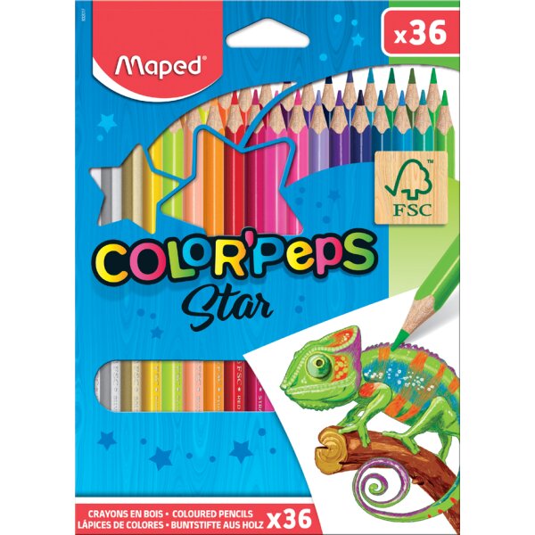 Maped Dreikant-Buntstift COLORPEPS Star, 6er Kartonetui