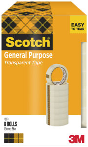 3M Scotch Ruban adhésif 508, 19 mm x 66 m,...
