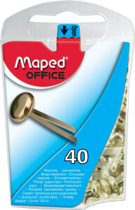 Maped Rundkopf-Musterbeutelklammern, aus Messing, 17 mm