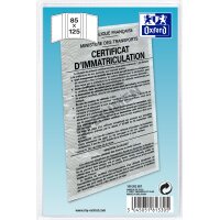 Oxford Etui de poche, PVC, 3 volets, 0,20 mm, 75 x 105 mm