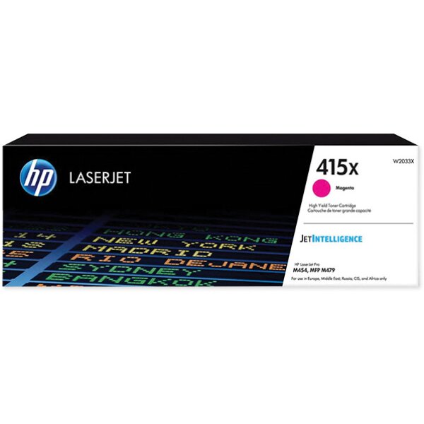 HP Cartouche toner 415X magenta W2033X CLJ Pro M454/MFP M479 6000 p.