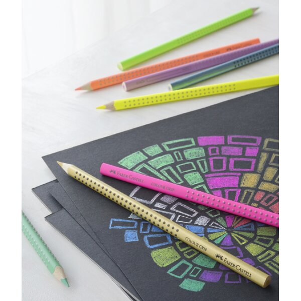 FABER-CASTELL Dreikant-Buntstift Colour GRIP, neonorange
