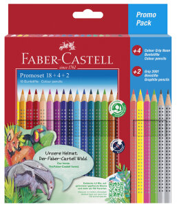 FABER-CASTELL Dreikant-Buntstifte Colour GRIP, Promoetui