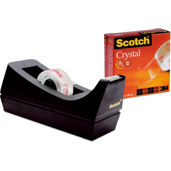 3M Scotch Tischabroller C 38, inkl. Klebefilm Clear, schwarz