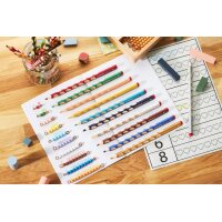 STABILO Crayon de couleur EASYcolors, pour droitiers, bleu