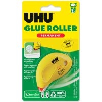 UHU Roller de colle Dry & Clean Roller, non permanent