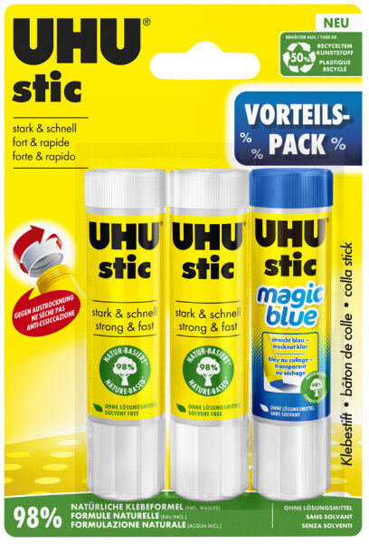 UHU Vorteilspack Klebestift stic und Klebestift stic Magic