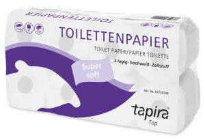 Tapira Toilettenpapier Top, 3-lagig, hochweiss