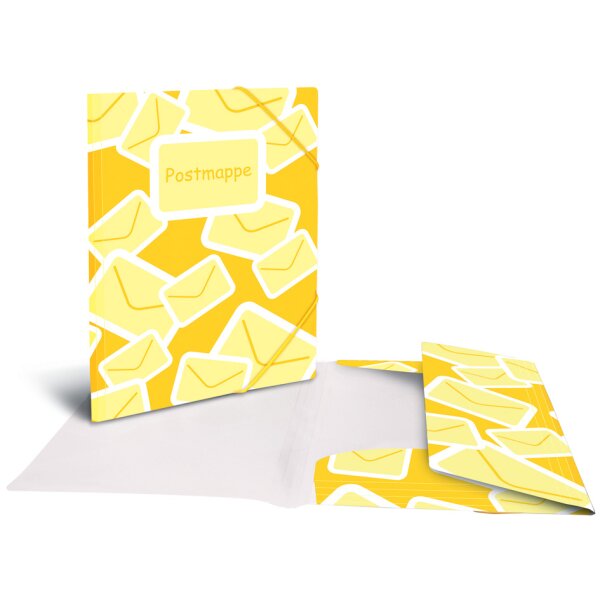 HERMA Postmappe mit Gummizug, DIN A4, PP, gelb