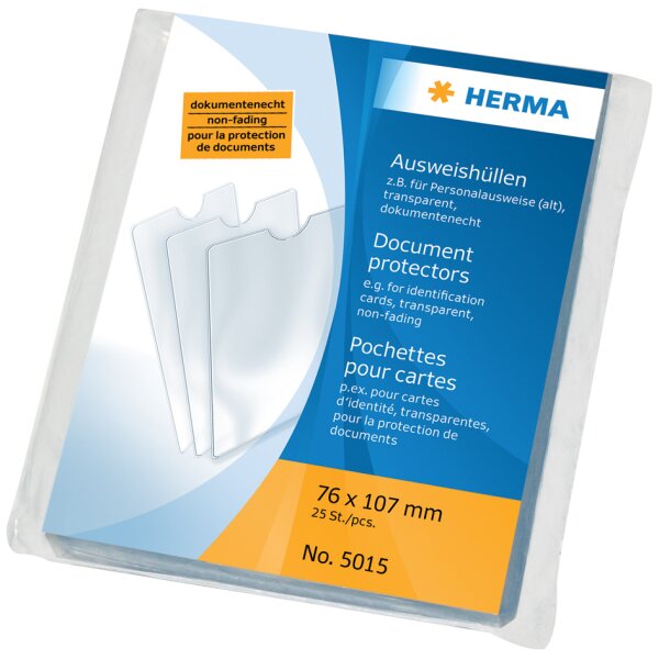 HERMA Ausweish&uuml;lle, PP, 1-fach, 0,14 mm, 220 x 310 mm
