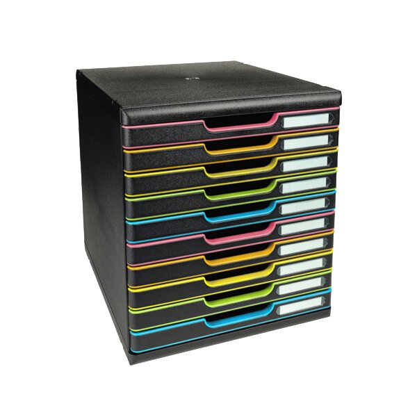 EXACOMPTA Schubladenbox MODULO A4, 5 Schübe, schwarz