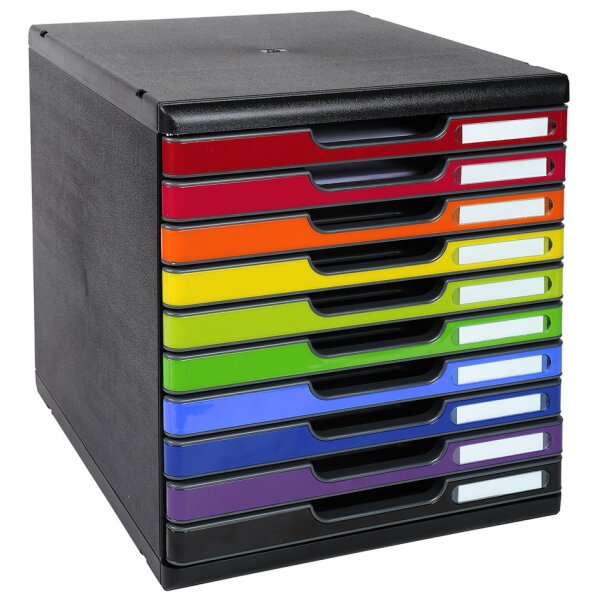 EXACOMPTA Schubladenbox MODULO A4, 5 Schübe, schwarz