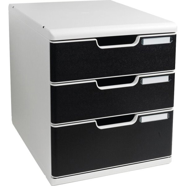 EXACOMPTA Schubladenbox MODULO A4, 5 Schübe, schwarz