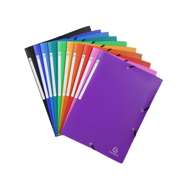 EXACOMPTA Eckspannermappe, DIN A4, PP, farbig sortiert