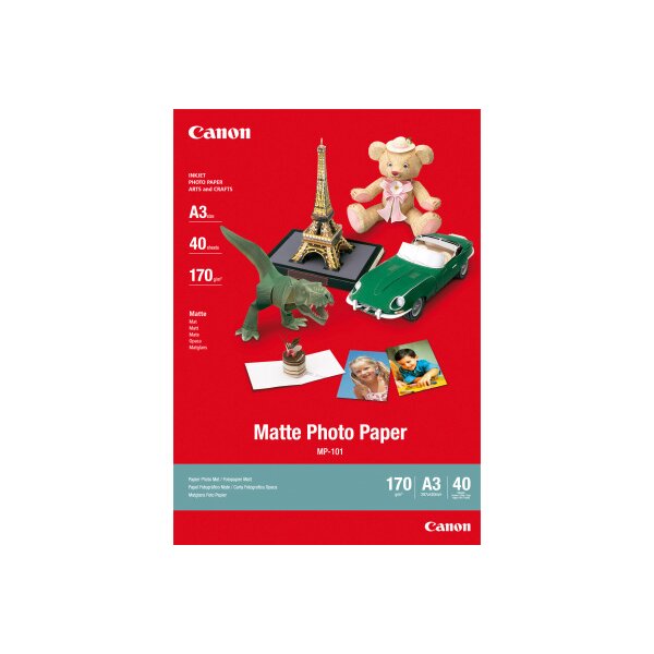 CANON Matte Papier Photo A3 MP101A3 InkJet, 170g 40 feuilles