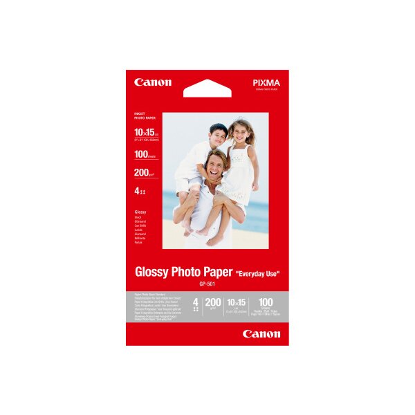 CANON Glossy Photo Paper 10x15cm GP5014x6 InkJet, Everyday 200g 100 Bl.
