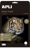 APLI Foto-Papier bright, DIN A4, 240 g qm, hochglänzend