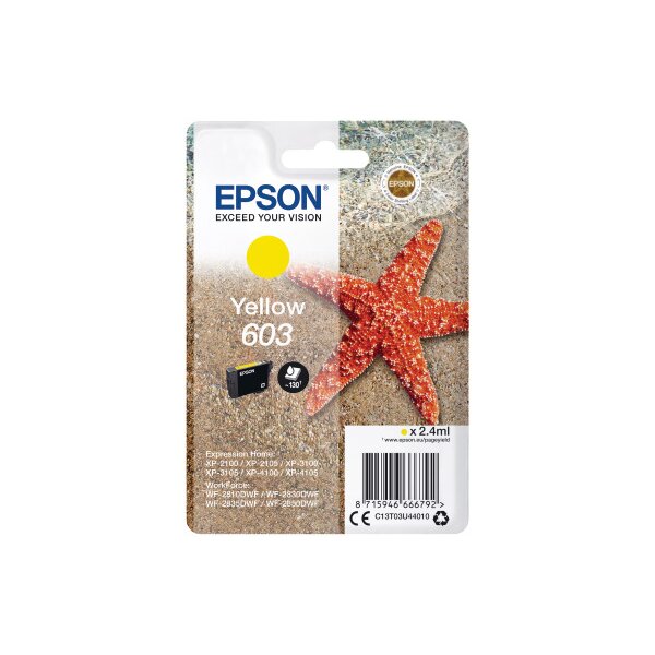 EPSON Tintenpatrone 603 yellow T03U44010 XP-2100 130 Seiten