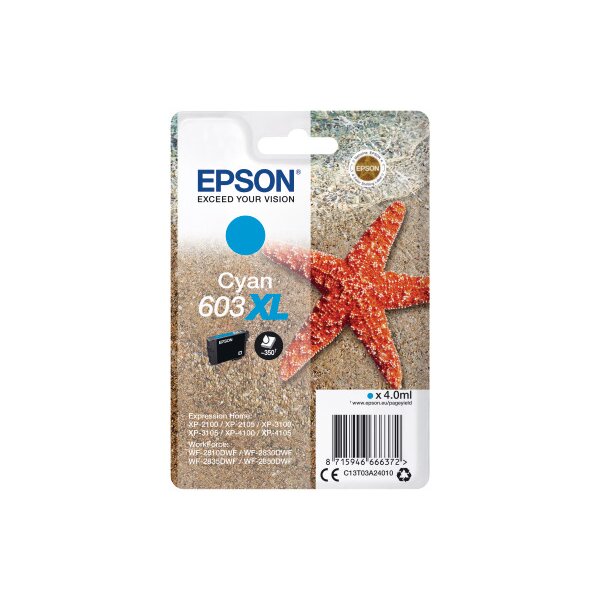 EPSON Cartouche dencre 603XL cyan T03A24010 XP-2100 350 pages