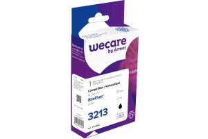 WECARE Tinte rebuilt schwarz LC-3213BKWE zu Brother...