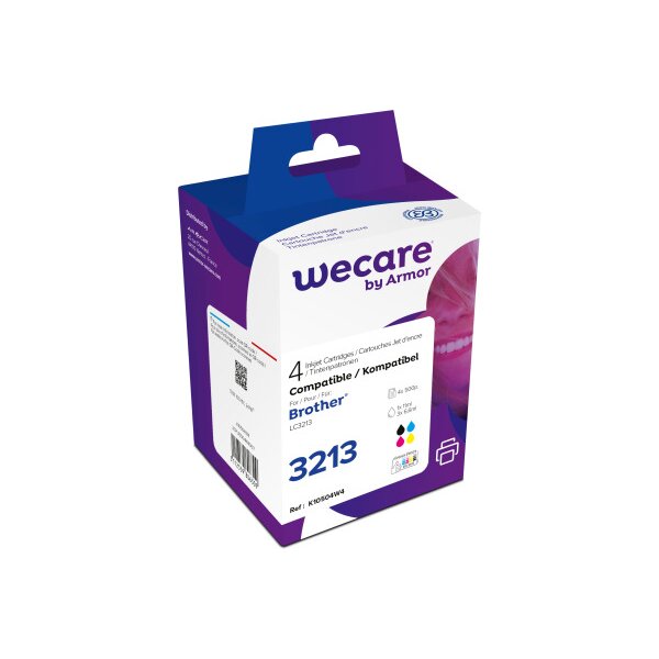 WECARE Multipack rebuilt CMYBK LC-3213V WE p.Brother DCP-J774 11/3x6.6ml