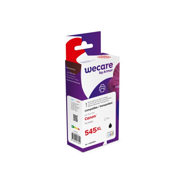 WECARE Encre XL rebuilt noir PG-545XLWE p. Canon PIXMA MG 2450 15ml
