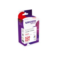 WECARE Multi rebuilt 520/521 BKCMY CLI-521PACKWE z.Canon...