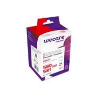 WECARE Multipack XXL rebuilt BKCMY CLI-581XXLPACKWE zu...