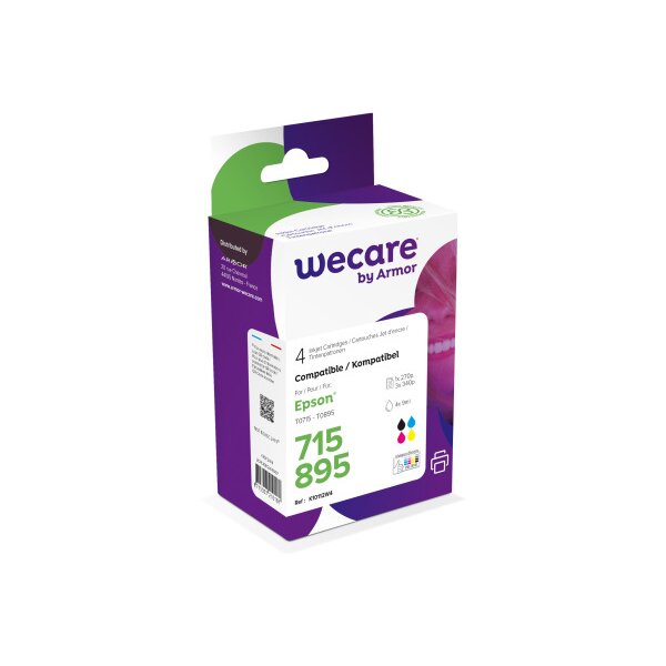 WECARE Multipack rebuilt CMYBK T071540WE z.Epson Stylus DX4000 4x9ml