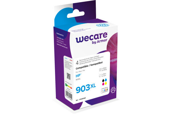 WECARE Encre 903XL rebuilt CMYBK 1CC20AEWE p.HP OfficeJet 6950 30/3x12ml