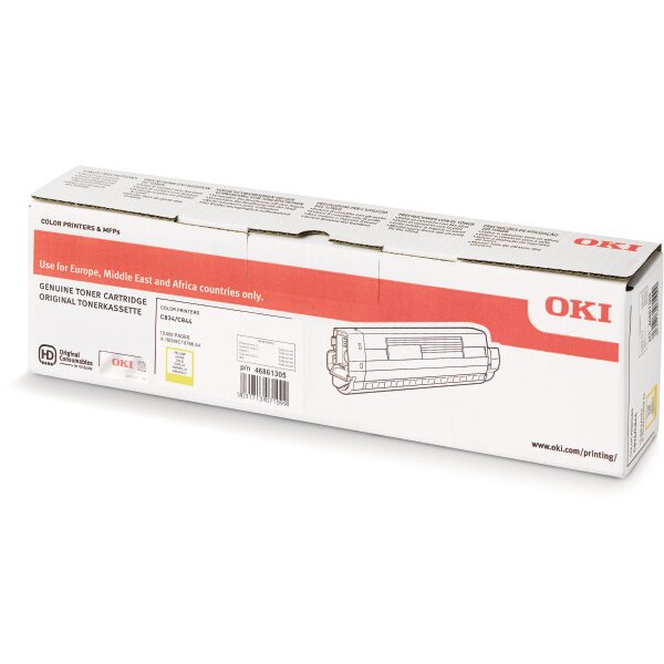 OKI Toner yellow 46861305 C834/844 10000 Seiten
