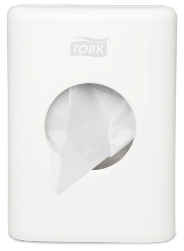 TORK Distributeur de sachets hygi&eacute;niques ELEVATION, blanc