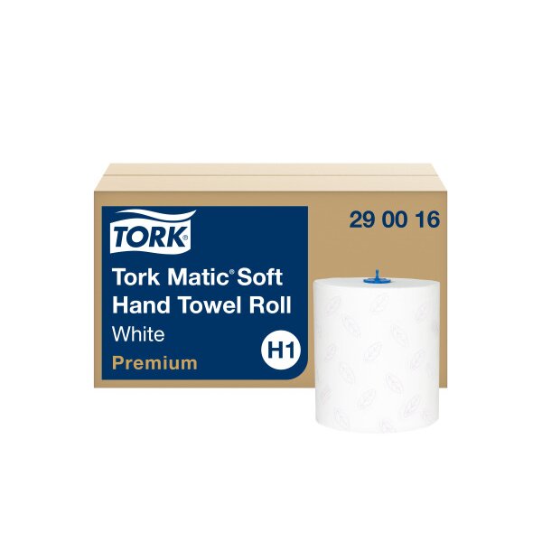 TORK Serviette Rouleau Premium H1 290016 blanc, 2 plis 150m