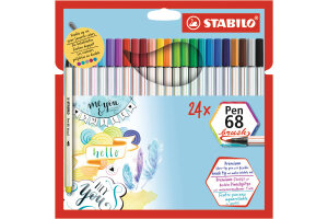 STABILO Fasermaler Pen 68 Brush 568/24-211 ass. 24...
