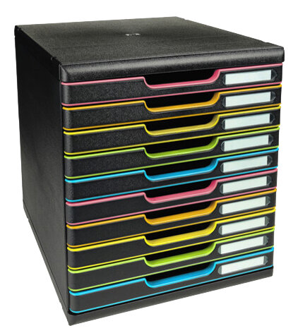 EXACOMPTA Module de classement MODULO A4, 5 tiroirs,arlequin