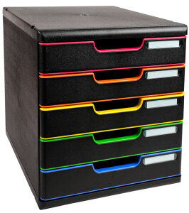 EXACOMPTA Module de classement MODULO A4, 5 tiroirs,arlequin