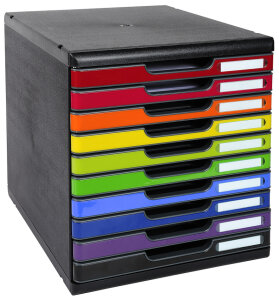EXACOMPTA Module de classement MODULO A4, 5 tiroirs,arlequin