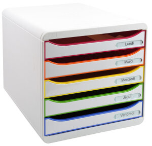 EXACOMPTA Module de classement BIG-BOX PLUS, 5 tiroirs,