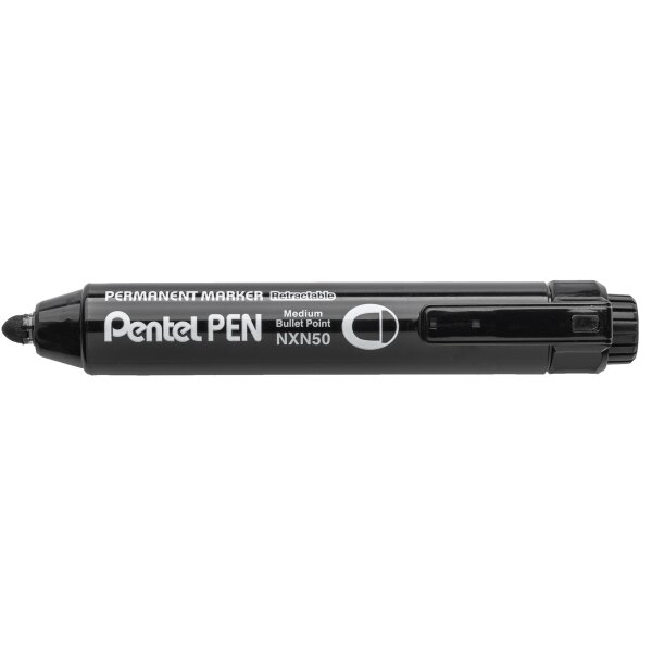 Pentel Permanent-Marker NXN50 mit Druckmechanik, schwarz